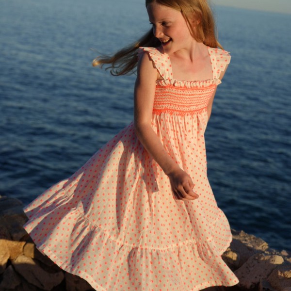 Rachel Carson Girls Dress Pack a Punch Plumetti with Big Top Hand Smocking Rachel Carson Girls Dress Pack a Punch Plumetti with Big Top Hand Smocking