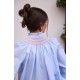 Scholl Blouse Oxford Stripe with Orange Blossom Hand Smocking Edition 62 Scholl Blouse Oxford Stripe with Orange Blossom Hand Smocking Edition 62
