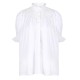 Scholl Women's Summer Blouse White with Ivory Hand Smocking Edition 9 Scholl Women's Summer Blouse White with Ivory Hand Smocking Edition 9